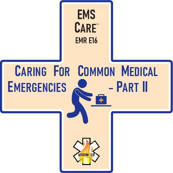 EMR Initial | EMS Care Ch EMR- E16 | Caring for Common Medical Emergencies – Part II