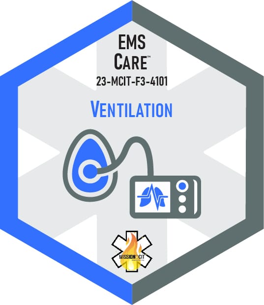 Paramedic Recert EMS Care | 23-MCIT-F3-4101 | Ventilation