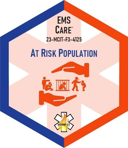 Paramedic Recert EMS Care | 23-MCIT-F3-4125 | At Risk Population